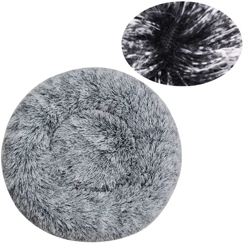 Pet Round  Bed Winter Warm and Plush Basket
