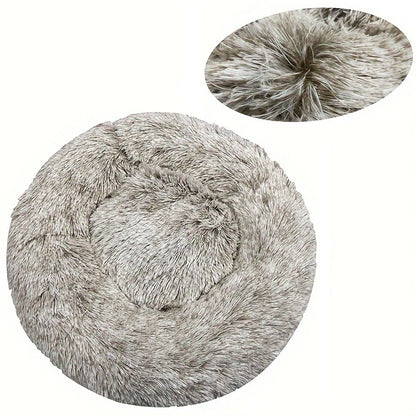 Pet Round  Bed Winter Warm and Plush Basket
