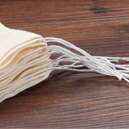 5 PC 100% Cotton Cloth Bag Spice Strainer Mesh Filter