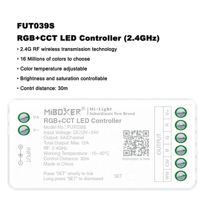 LED Controller Dimmer For Single/Dual color RGB RGBW RGB+CCT Strip Light