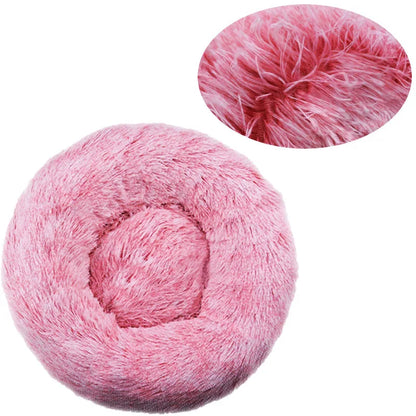 Pet Round  Bed Winter Warm and Plush Basket