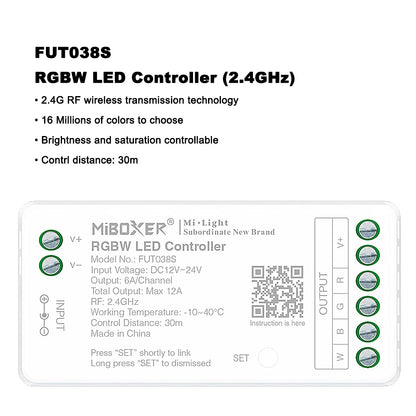 LED Controller Dimmer For Single/Dual color RGB RGBW RGB+CCT Strip Light