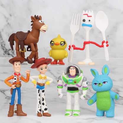7Pcs/Set Toy Story 4 Action Figures Toy Woody Jessie Buzz