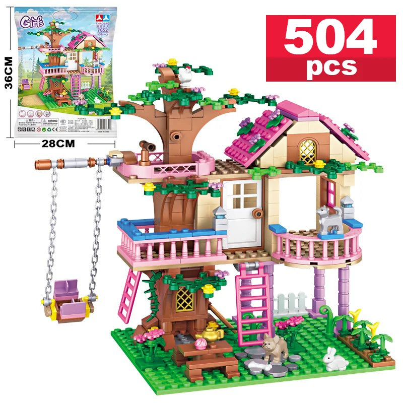 Castle Building Blocks Street View Girls Series Gifts