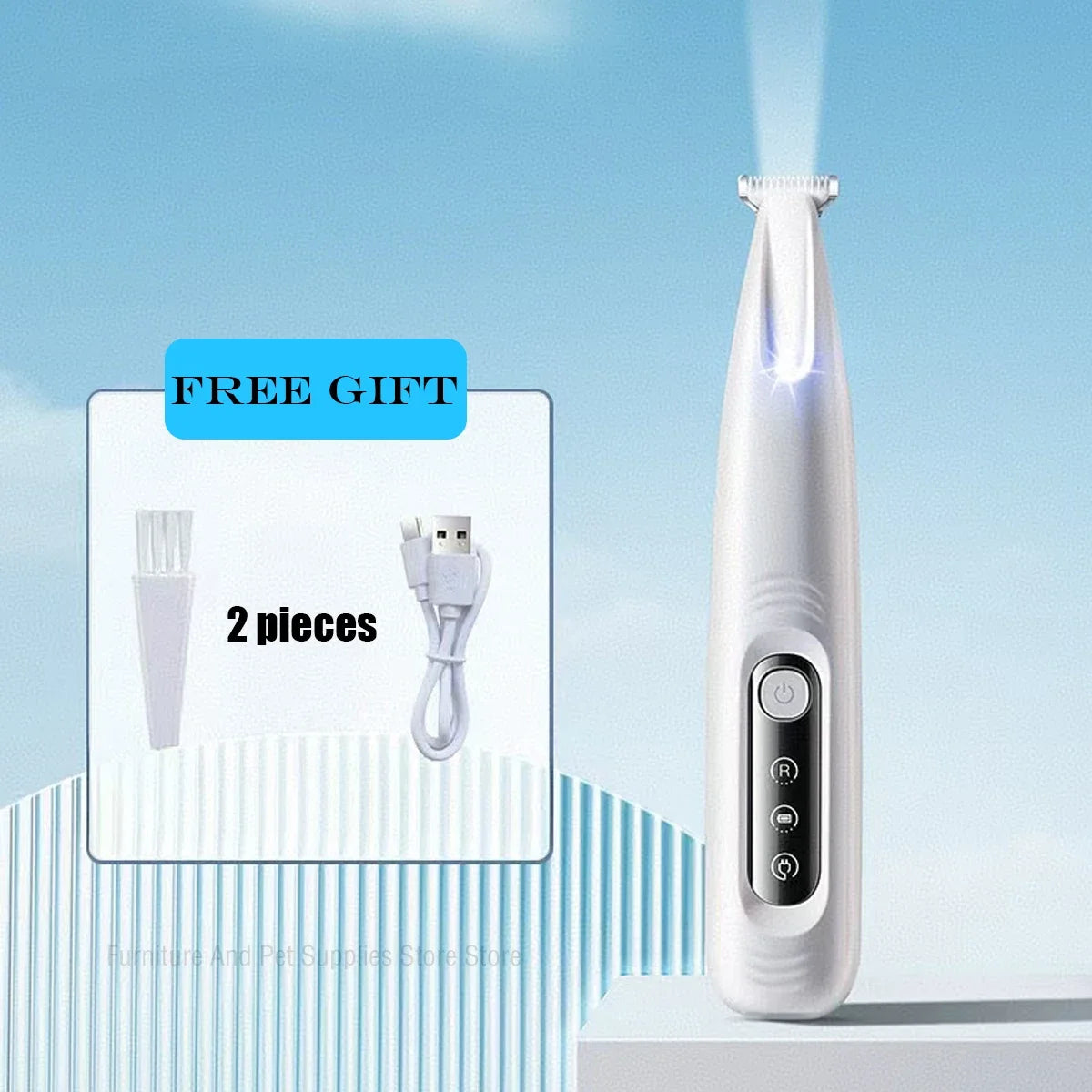 LED Light Fully Waterproof Pet Hair Trimmer