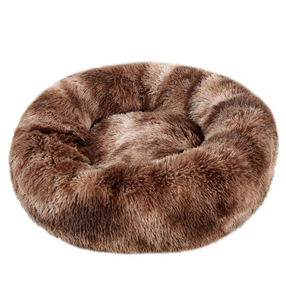 Pet Round  Bed Winter Warm and Plush Basket