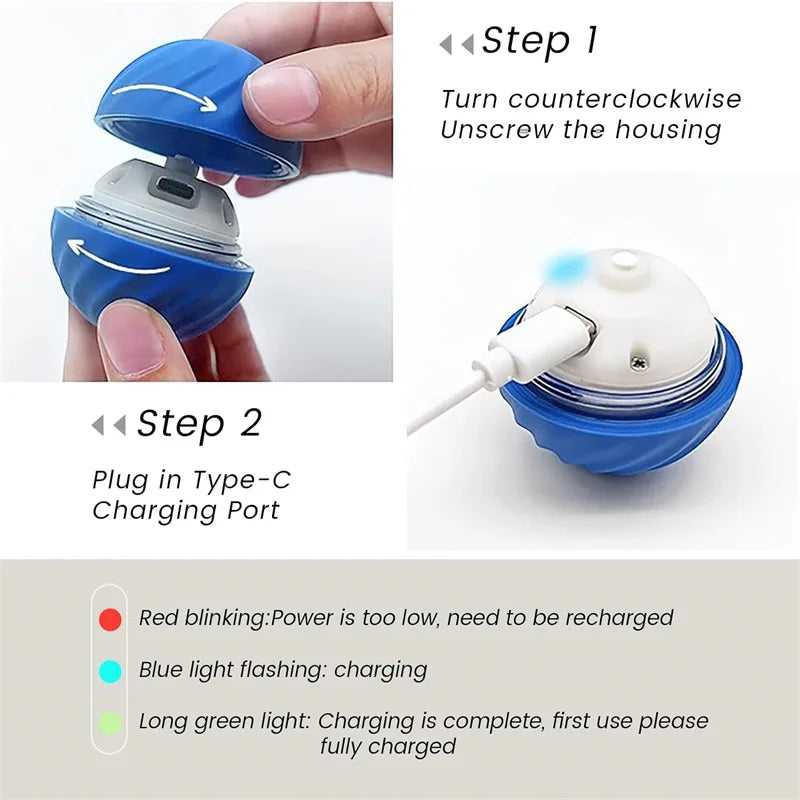 Pet Toy Moving Ball USB Automatic