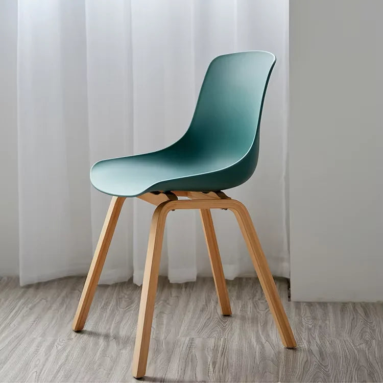 Dining Chair with Thickened Backrest Single Plastic