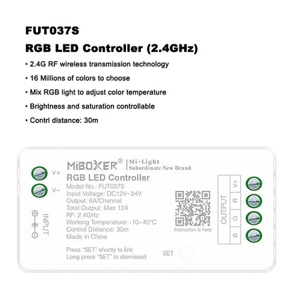 LED Controller Dimmer For Single/Dual color RGB RGBW RGB+CCT Strip Light
