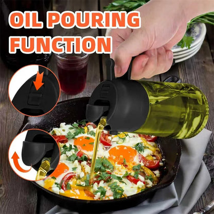 Olive Oil Dispenser,Sprayer for Cooking 2 in 1