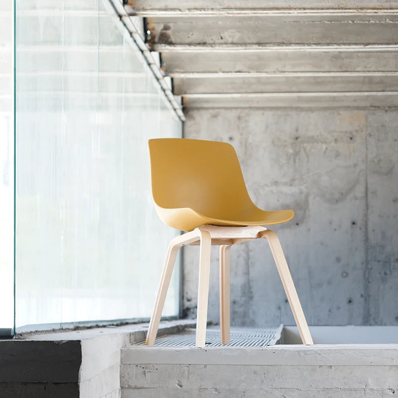 Dining Chair with Thickened Backrest Single Plastic