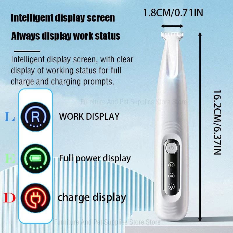 LED Light Fully Waterproof Pet Hair Trimmer