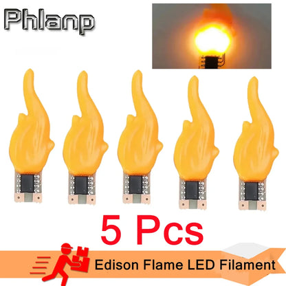 3V Led Cob Flash Candles Edison Flame LED Filament