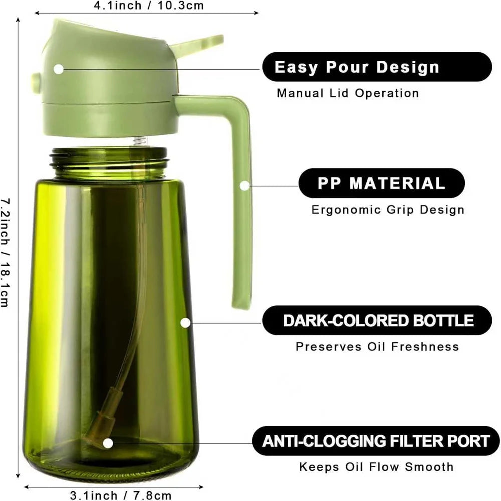 Olive Oil Dispenser,Sprayer for Cooking 2 in 1