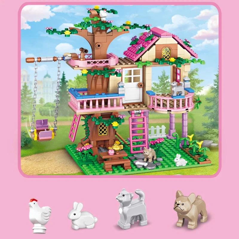 Castle Building Blocks Street View Girls Series Gifts
